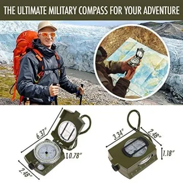 Premium Waterproof Military Sighting Compass for Adventurers