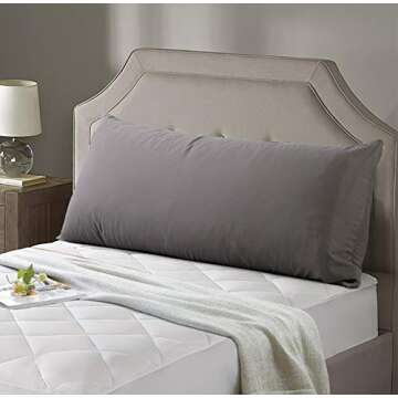 EVOLIVE Ultra Soft Microfiber Body Pillow Cover/Pillowcases 21"x54" with Hidden Zipper Closure (21"x54" Body Pillow Cover, Charcoal Grey)