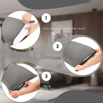 Soft Micofiber Body Pillow Cover with Zipper Closure