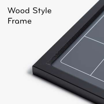 U Brands Magnetic Chalk Calendar Board, 20"x16", Black Wood Style Frame, Premium Surface, includes Chalk Pencils, Magnet