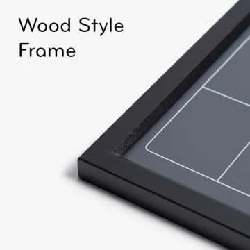 U Brands Magnetic Chalk Calendar Board, 20"x16", Black Wood Style Frame, Premium Surface, includes Chalk Pencils, Magnet