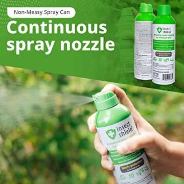 Insect Shield Premium Permethrin Spray Insect Repellent for Clothing, Gear, Tents, Last up to 60 Days, Clear 6 Oz Aerosol (Pack of 2)