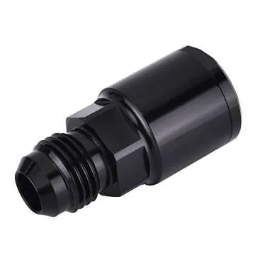 SYKRSS Aluminum 6AN Male Flare to 5/16 SAE Quick Disconnect Female EFI Fitting Adapters Black