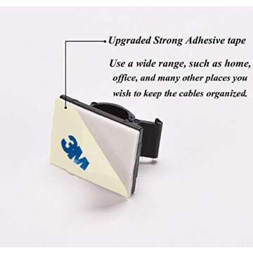 50pcs Adhesive Cable Clips, Wire Clips,Car Cable Organizer,Cable Holder,Cable Wire Management,Cable Holder for Car,Office and Home（Included S Size and Large Size Cable Clips