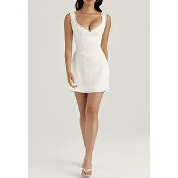 Trendy ROAONOCOMO Bodycon Mini Dress for Women