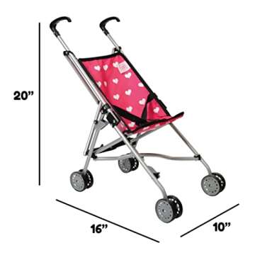 Hearts My First Doll Stroller for Kids - Cute & Functional