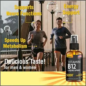Vitamin B12 Sublingual - Vegan B12 Vitamin Spray - Methylcobalamin Vitamin B12 Liquid Boosts Energy & Mood - Gluten-Free & Non-GMO Vegan Vitamin B12 Drops - Easy Liquid B-12 Spray for Perfect Dosage