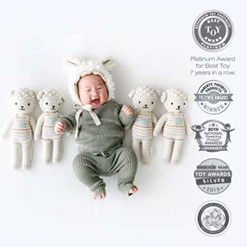 Cuddle + Kind Avery The Lamb Regular 20" Hand-Knit Doll – 1 Doll = 10 Meals, Fair Trade, Heirloom ...