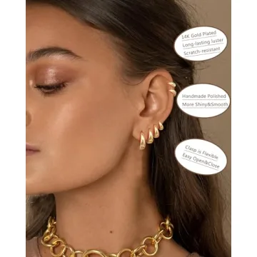 BESTEEL Gold Hoop Earrings - Stylish and Hypoallergenic