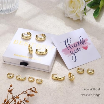 BESTEEL Gold Hoop Earrings - Stylish and Hypoallergenic