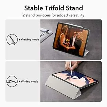 ESR Rebound Magnetic Case Compatible with iPad Pro 11 Inch (2022/2021/2020, 4th/3rd/2nd Gen), Convenient Magnetic Attachment, Full Pencil 2 Support, Auto Sleep/Wake, Easy to Clean, Brilliant White