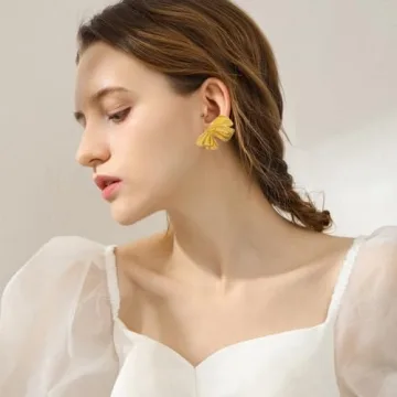 Gold Bow Earrings for Women - 9 Pairs Elegant Jewelry Set