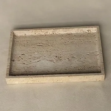 Elegant SAIDKOCC Beige Marble Tray for Stylish Homes