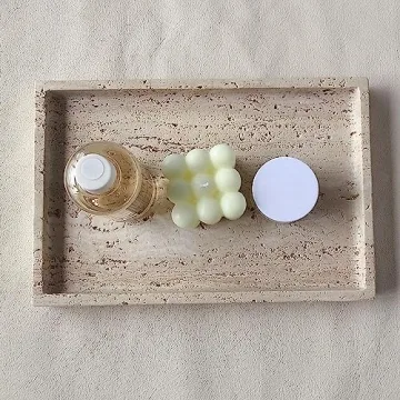 Elegant SAIDKOCC Beige Marble Tray for Stylish Homes