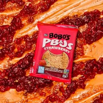 Bobo's Peanut Butter & Strawberry Jelly Oat Snack, 24 Count, Healthy Everyday Snack, a Satisfying Treat that Provides a Quick Energy Boost