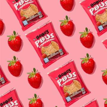 Bobo's Peanut Butter & Strawberry Jelly Oat Snack, 24 Count, Healthy Everyday Snack, a Satisfying Treat that Provides a Quick Energy Boost