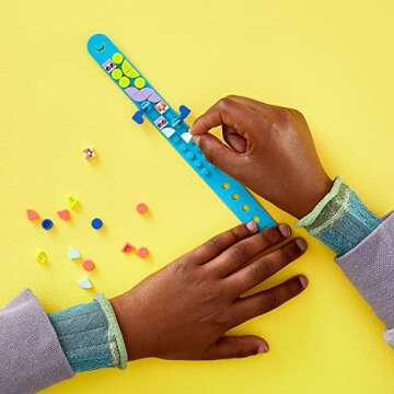 LEGO DOTS My Pets Bracelet 41801, Jewelry Making Kit for Girls and Boys with Dangling Charms, DIY Creative Toy Craft Set, Animal Theme with Kitty and Corgi Accessories, Small Gift Idea for Kids Age 6+