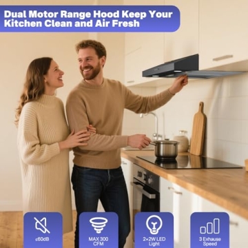 Argyolas Black Range Hood for Modern Kitchens