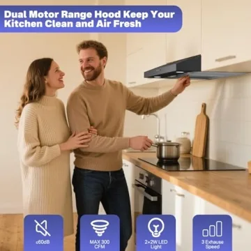 Argyolas Black Range Hood for Modern Kitchens