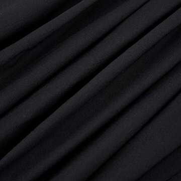 HOMEYEE Women's V-Neck 3/4 Sleeve Flare Casual Dress with Pockets A126(10,Black)