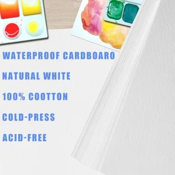 100 Sheets of Premium Cold Press Watercolor Paper