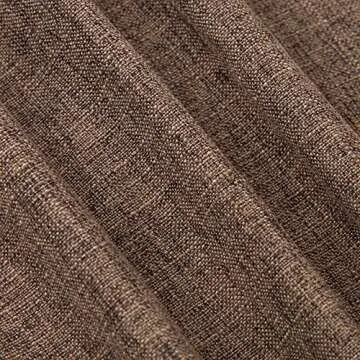 MADIZZ Dark Brown Linen Pillow Covers Set of 2 - 22x22 Inch