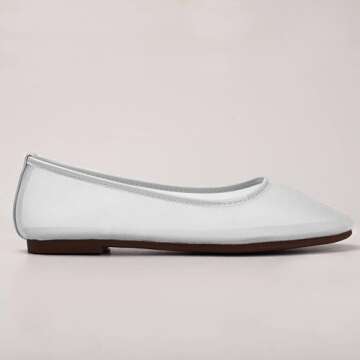 geabal Mesh Flats for Women Slip On Ballerina Shoes Round Toe Comfortable Casual Work Dress Shoes Al...