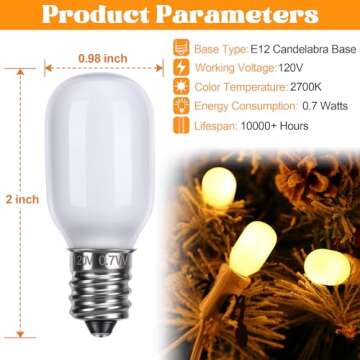 Meonum Christmas Village House Accessories Cord 9 LED Light Bulbs, Christmas Blow Mode Light Kit with Switch Compatible with Dept 56 Christmas Holiday Craft Projects Decorations Decor