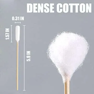 Premium Cotton Swabs for Pet Ear Cleaning - 200pcs