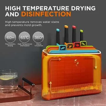 4T7 Smart Cutting Board & Knife Set for Organizing & Care