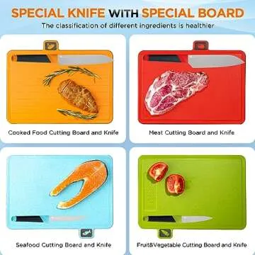 4T7 Smart Cutting Board & Knife Set for Organizing & Care