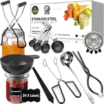 Canning Kit, Canning Supplies Starter Kit, Food Grade Stainless Steel Canning Set for Beginner,Canni...