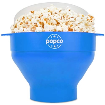 POPCO Silicone Microwave Popcorn Maker - Collapsible, Durable & Easy Clean