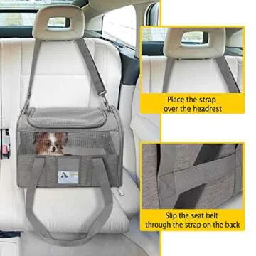 Refrze Pet Carrier Airline Approved, Cat Carriers for Medium Cats Small Cats, Soft Dog Carriers for Small Dogs Medium Dogs, TSA Approved Pet Carrier for Cats Dogs of 15 Lbs, Puppy Carrier,Grey