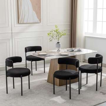 Forsalund Boucle Dining Chairs Set of 2 - Modern Elegance