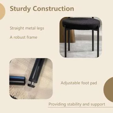 Forsalund Boucle Dining Chairs Set of 2 - Modern Elegance