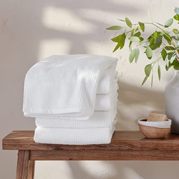 Amazon Aware Organic Cotton Ribbed Bath Towels 4-Pack
