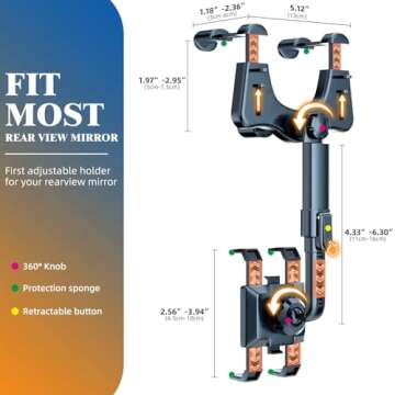 Ankndo 360 Rotatable Car Phone Holder - Safe & Convenient