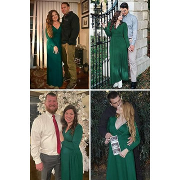 Elegant OUGES Long Sleeve Maxi Dress for Women