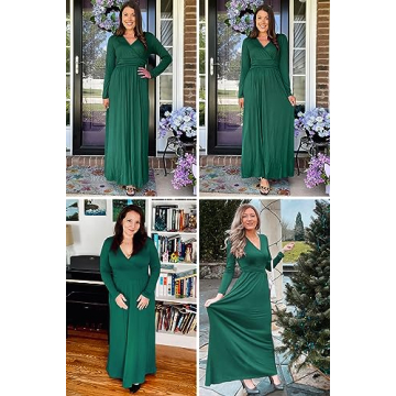 Elegant OUGES Long Sleeve Maxi Dress for Women