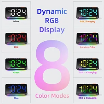XKX RGB Clock: Loud Alarm, Night Light & USB Charger