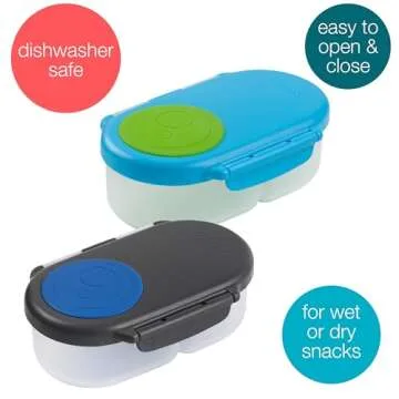 b.box Snack Box for Kids: Leak Proof Bento Container 2-Pack