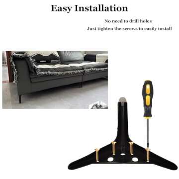 Durable Matte Black Metal Furniture Legs for DIY Projects
