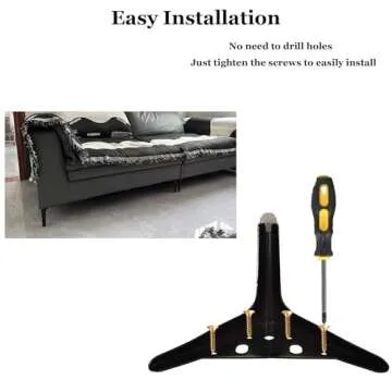Durable Matte Black Metal Furniture Legs for DIY Projects