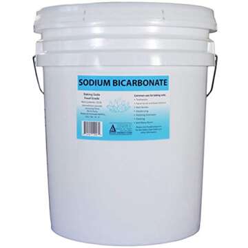 50 lb Pail of USP Pure Sodium Bicarbonate Powder Organic Food Grade ORMI Listed Pure Baking Soda