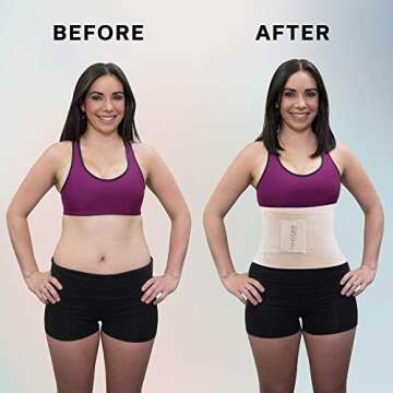 Slim Abs Waist Trainer Corset Body Shaper - Slimming Waist Trimmer Girdle for Women(Beige, L/XL)