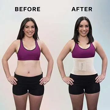 Slim Abs Waist Trainer Corset Body Shaper - Slimming Waist Trimmer Girdle for Women(Beige, L/XL)