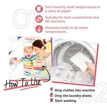 Eco-Friendly Laundry Detergent Sheets for Fresh Cleaner Clothes