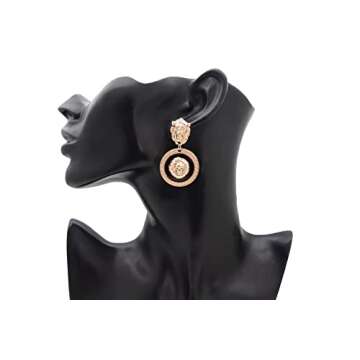 Women Fashion Jewelry Cool Hook Earrings Set Gold Color Lion Celebrity Sexy