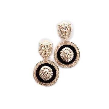 Trendy Gold Lion Earrings - Chic Fashion Jewelry Set